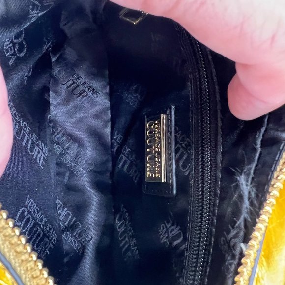 VERSACE COUTURE Gold Metallic Leather Shoulder Bag - Picture 10 of 13